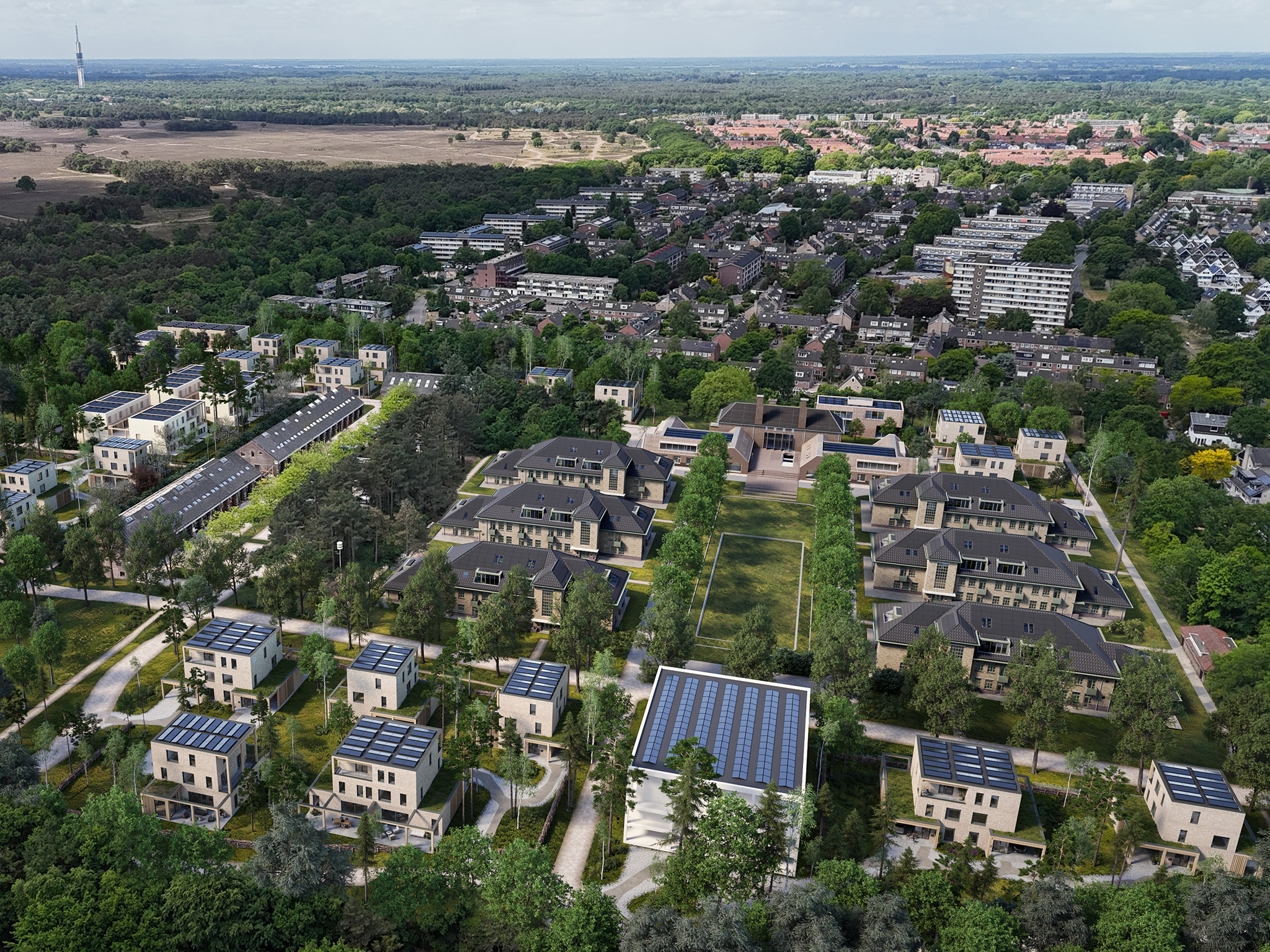 Nieuwbouw Crailo Kwartier Vogelvlucht 1536